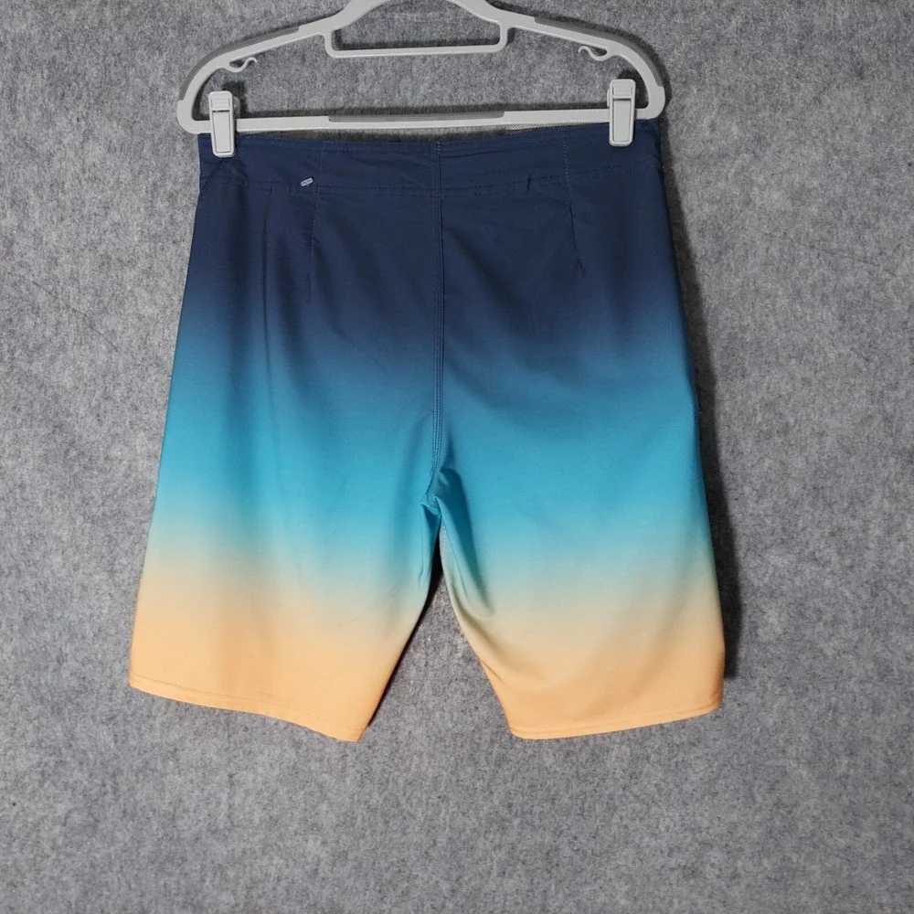 ONeill Mens 30 Board Shorts Ombre Blue‎ Swim Trunks Quick Dry Beach Comfort